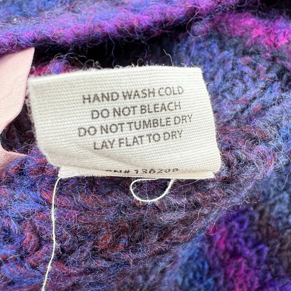Hatch Maternity Women's Turtleneck Chunky Wool Blend Sweater Size 2 / 8 Purple - Picture 11 of 15
